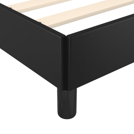 sengeramme uden madras 120x190 cm kunstlæder enkeltseng sort