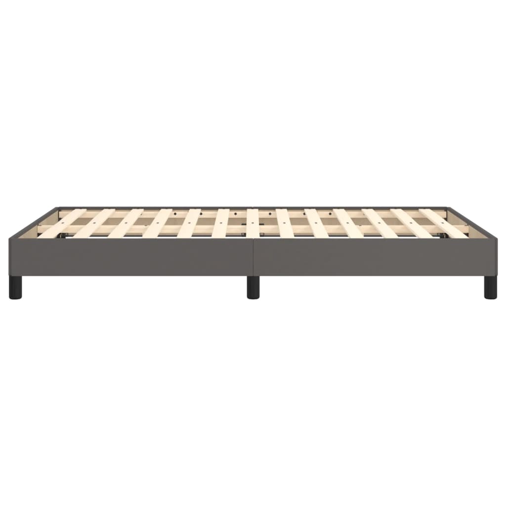 sengeramme uden madras 120x190 cm kunstlæder enkeltseng grå