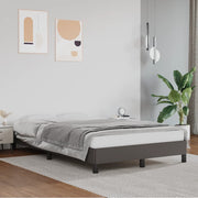 sengeramme uden madras 120x190 cm kunstlæder enkeltseng grå