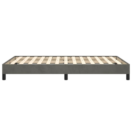 sengeramme uden madras 120x190 cm fløjl enkeltseng mørkegrå