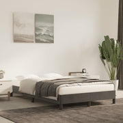 sengeramme uden madras 120x190 cm fløjl enkeltseng mørkegrå