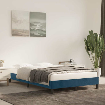 sengeramme uden madras 120x190 cm fløjl mørkeblå
