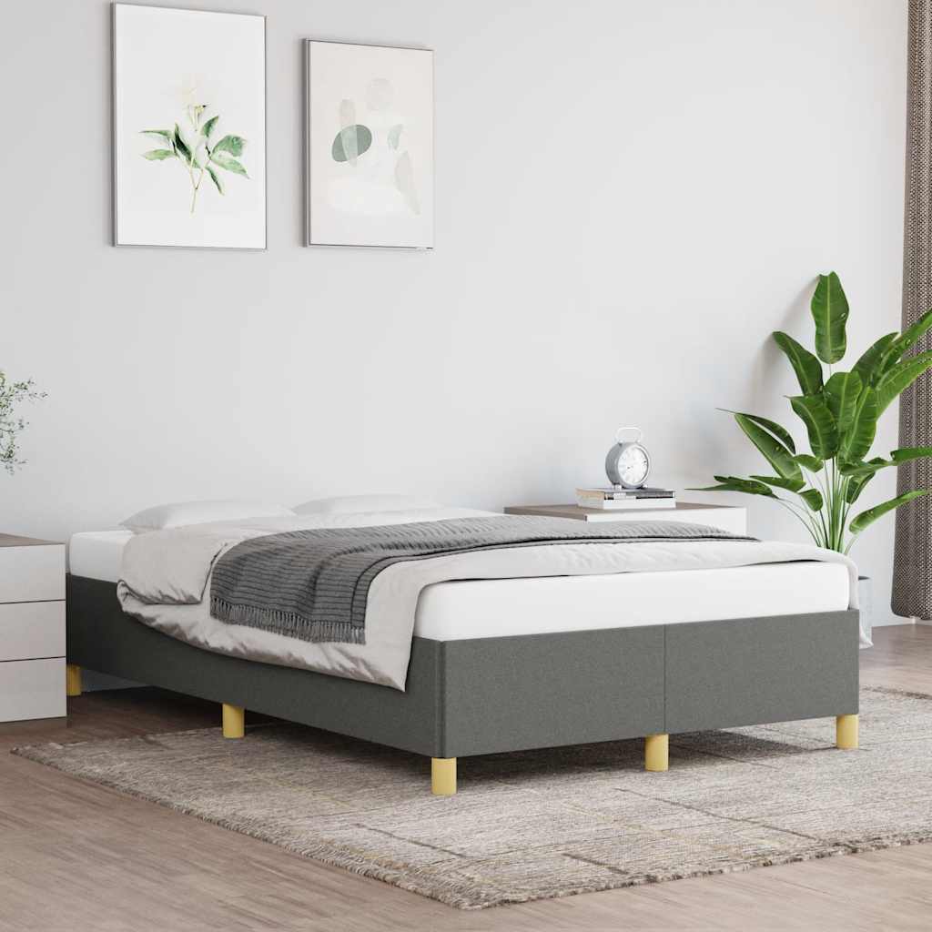 sengeramme uden madras 120x190 cm stof enkeltseng Mørkegrå