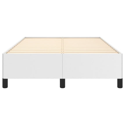 sengeramme uden madras 120x190 cm kunstlæder enkeltseng hvid