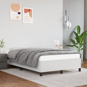 sengeramme uden madras 120x190 cm kunstlæder enkeltseng hvid