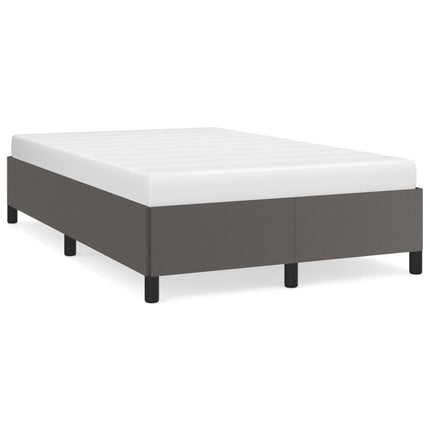 sengeramme uden madras 120x190 cm kunstlæder enkeltseng grå