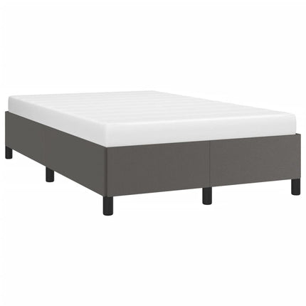 sengeramme uden madras 120x190 cm kunstlæder enkeltseng grå