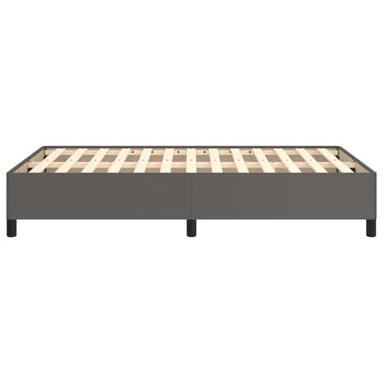 sengeramme uden madras 120x190 cm kunstlæder enkeltseng grå