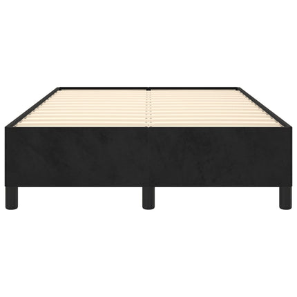 sengeramme uden madras 120x190 cm fløjl enkeltseng sort