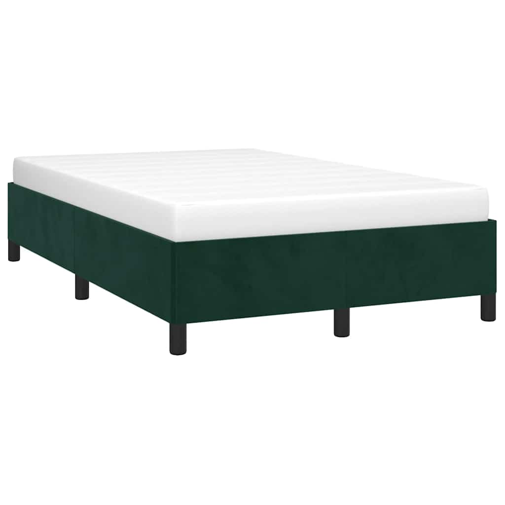 sengeramme uden madras 120x190 cm fløjl mørkegrøn