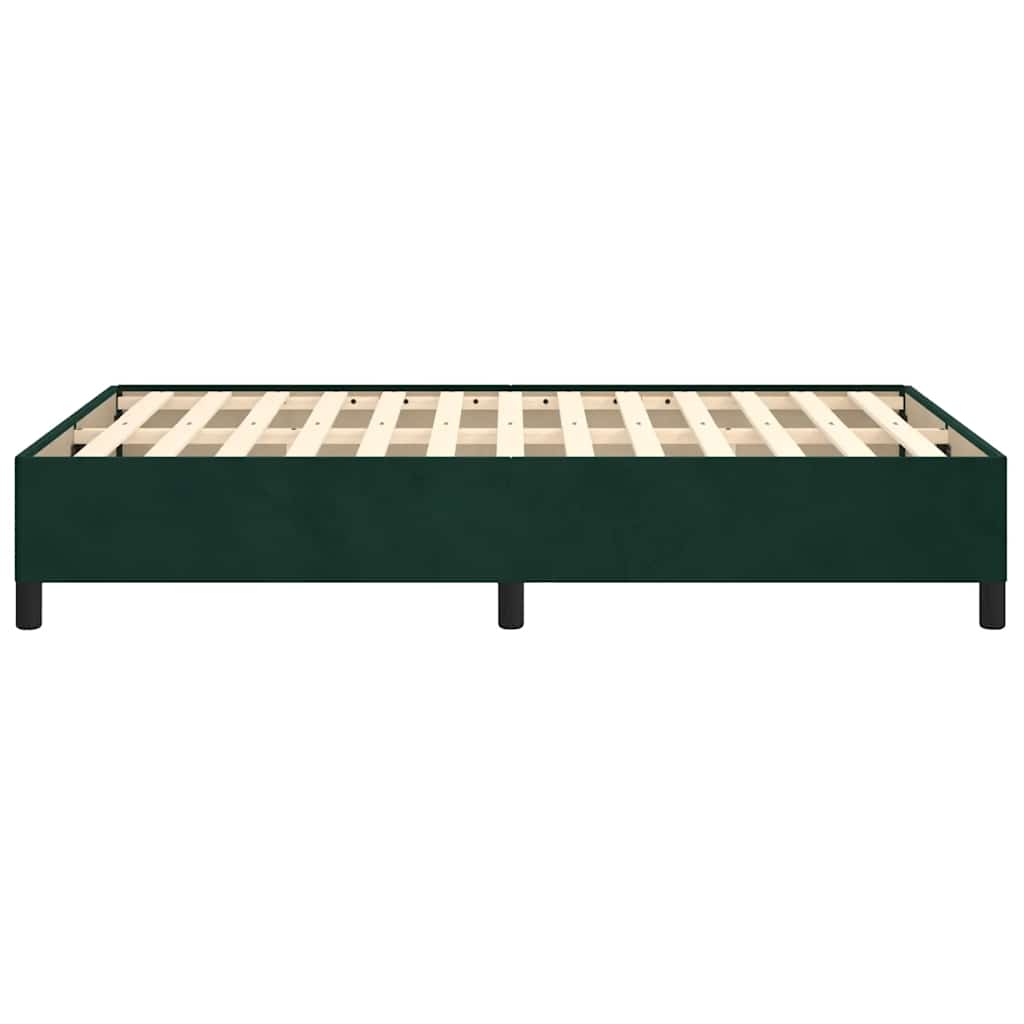 sengeramme uden madras 120x190 cm fløjl mørkegrøn