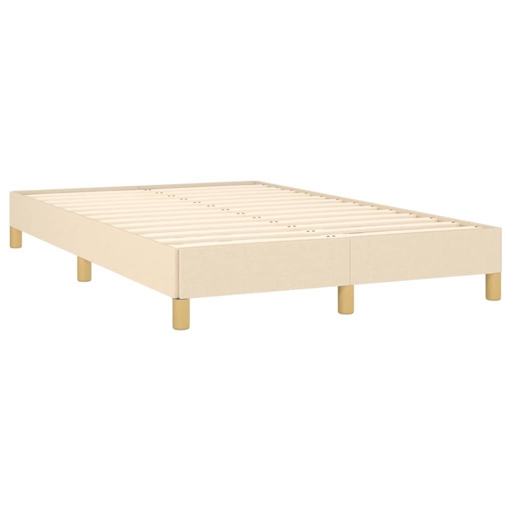 kontinentalseng med madras 120x190 cm stof cremefarvet