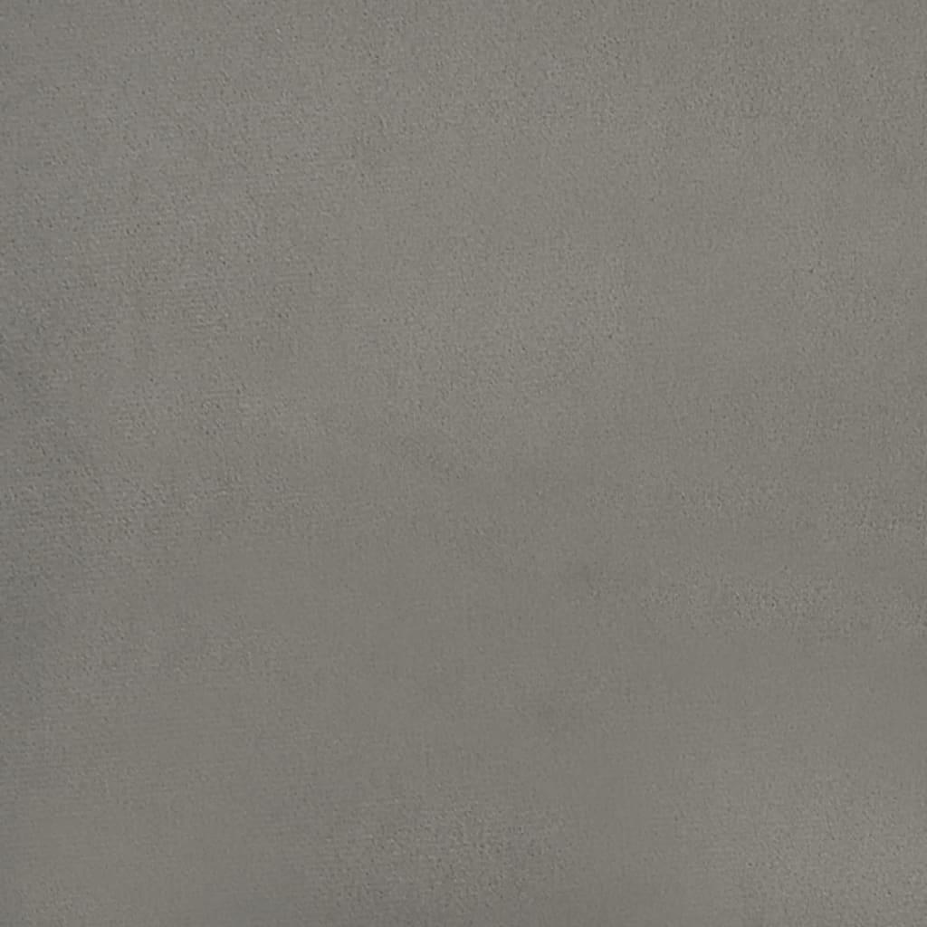 kontinentalseng med madras 120x190 cm velour lysegrå