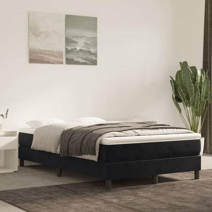 kontinentalseng med madras 120x190 cm velour sort