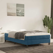 kontinentalseng med madras 120x190 cm velour mørkeblå