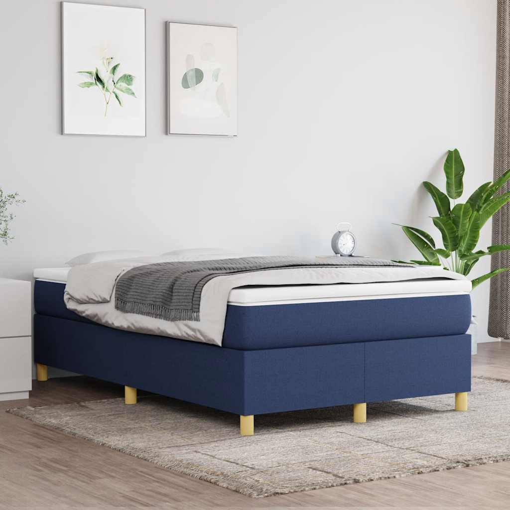 kontinentalseng med madras 120x190 cm stof blå
