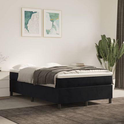 kontinentalseng med madras 120x190 cm velour sort