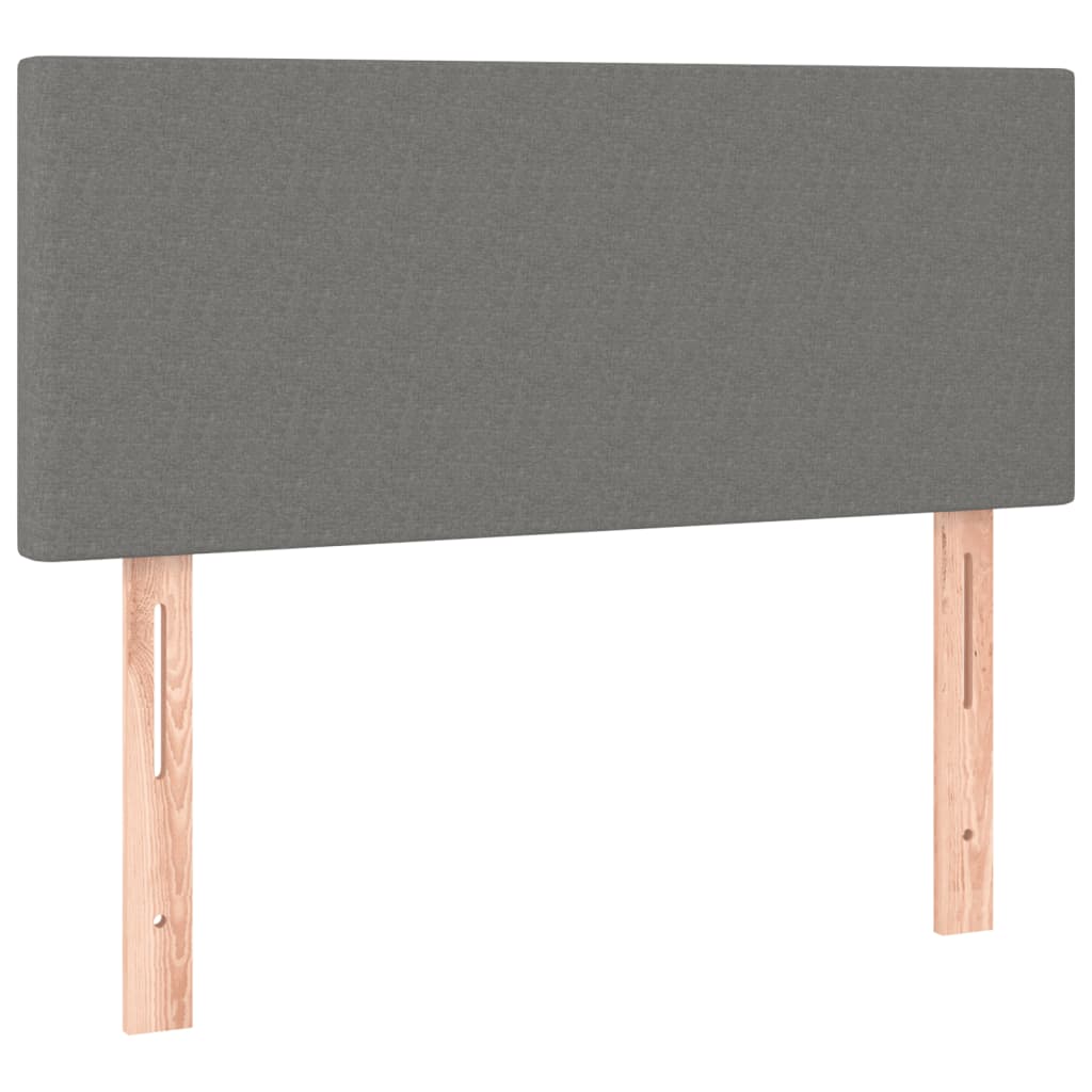 kontinentalseng med madras 120x190 cm stof mørkegrå