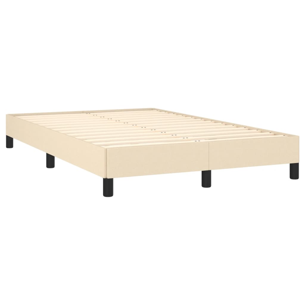 kontinentalseng med madras 120x190 cm stof cremefarvet
