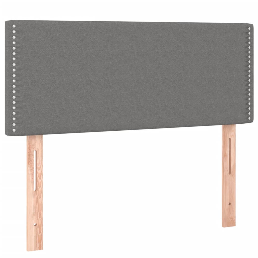 kontinentalseng med madras 120x190 cm stof mørkegrå