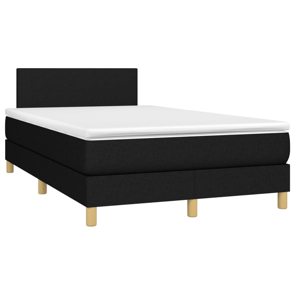kontinentalseng med madras 120x190 cm stof sort