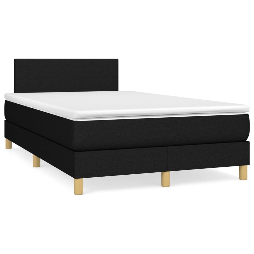 kontinentalseng med madras 120x190 cm stof sort