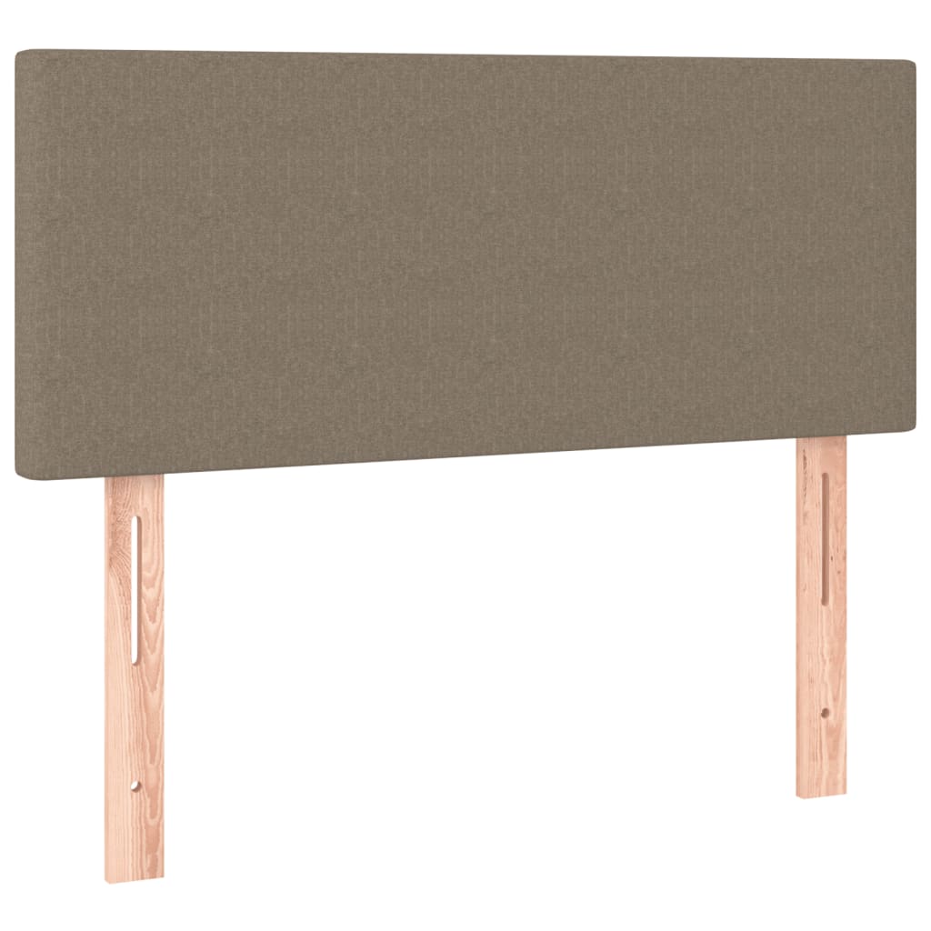 kontinentalseng med madras 120x190 cm stof gråbrun