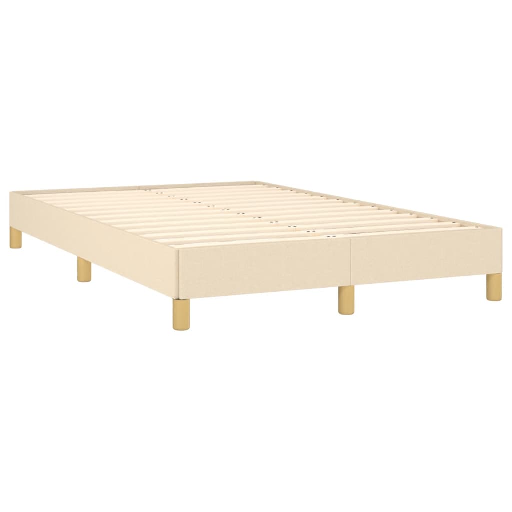 kontinentalseng med madras 120x190 cm stof cremefarvet