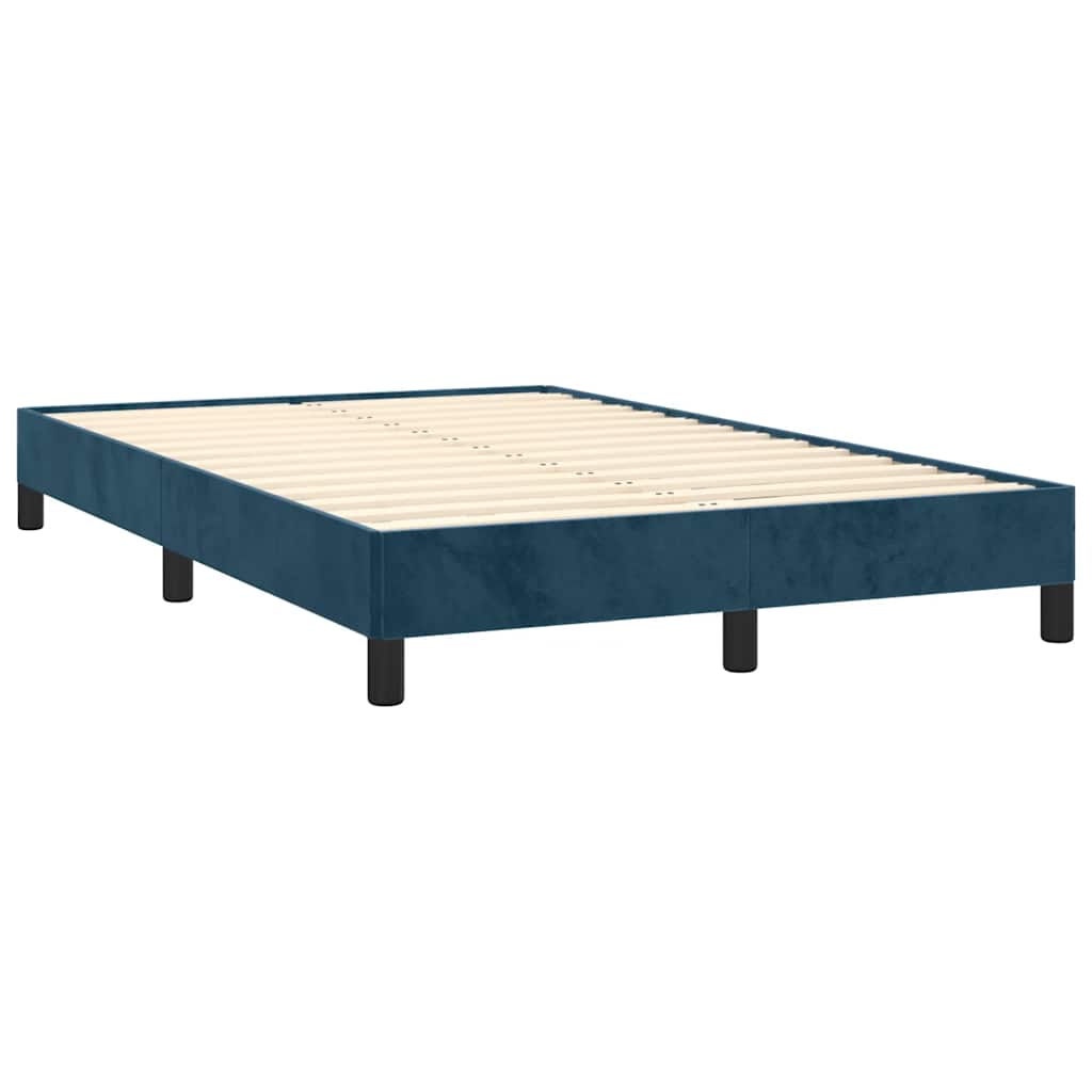 kontinentalseng med madras 120x190 cm velour mørkeblå
