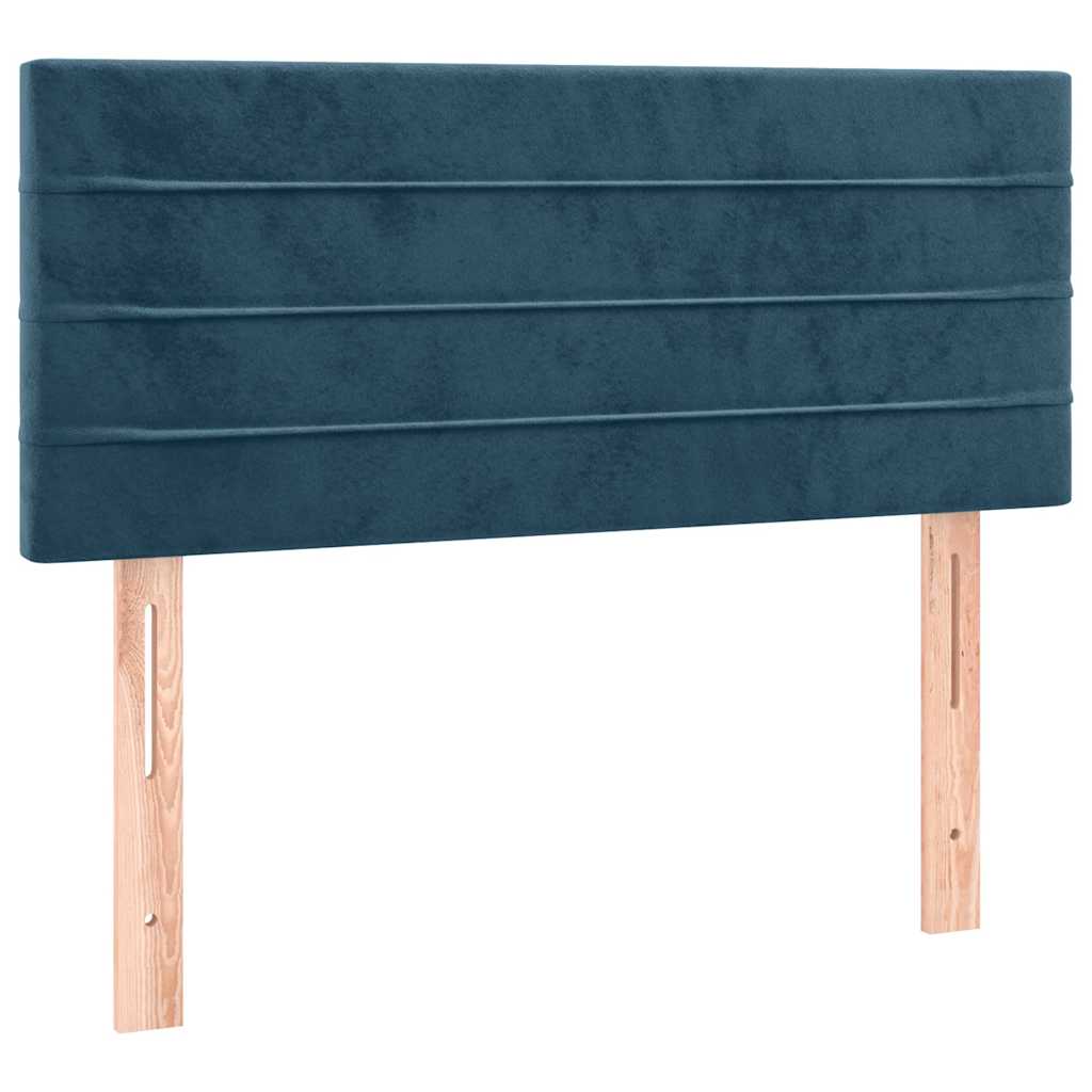 kontinentalseng med madras 120x190 cm velour mørkeblå