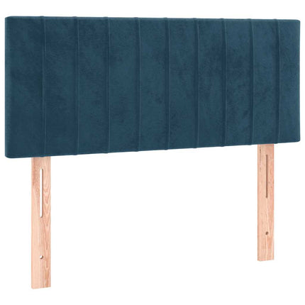 kontinentalseng med madras 120x190 cm velour mørkeblå