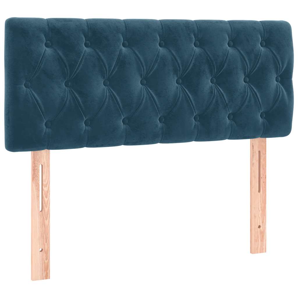 kontinentalseng med madras 120x190 cm velour mørkeblå