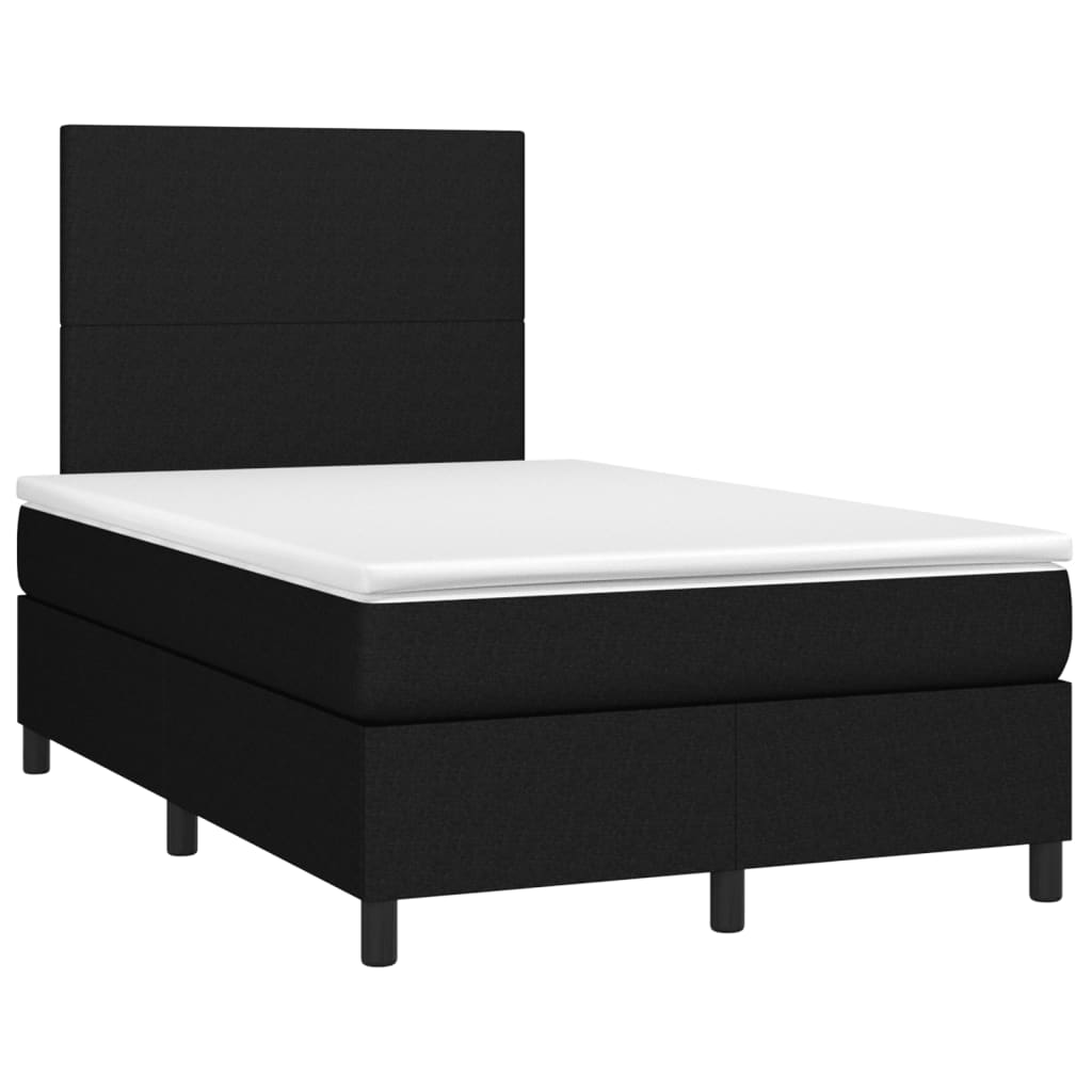 kontinentalseng med madras 120x190 cm stof sort
