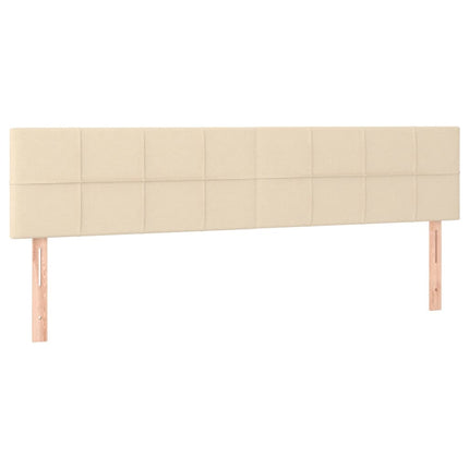 kontinentalseng med madras 120x190 cm stof cremefarvet