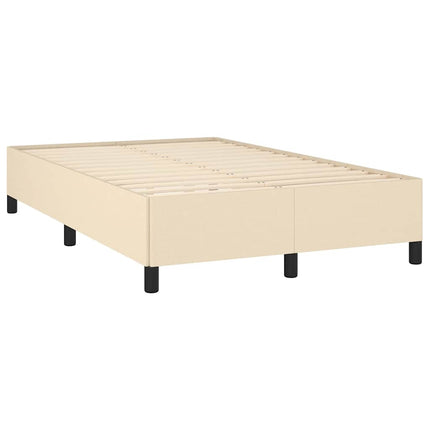 kontinentalseng med madras 120x190 cm stof cremefarvet