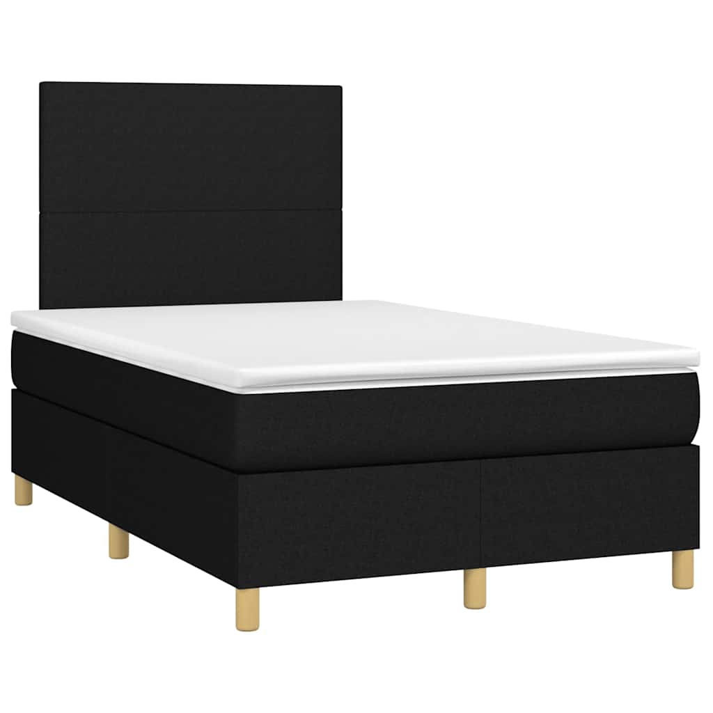 kontinentalseng med madras 120x190 cm stof sort