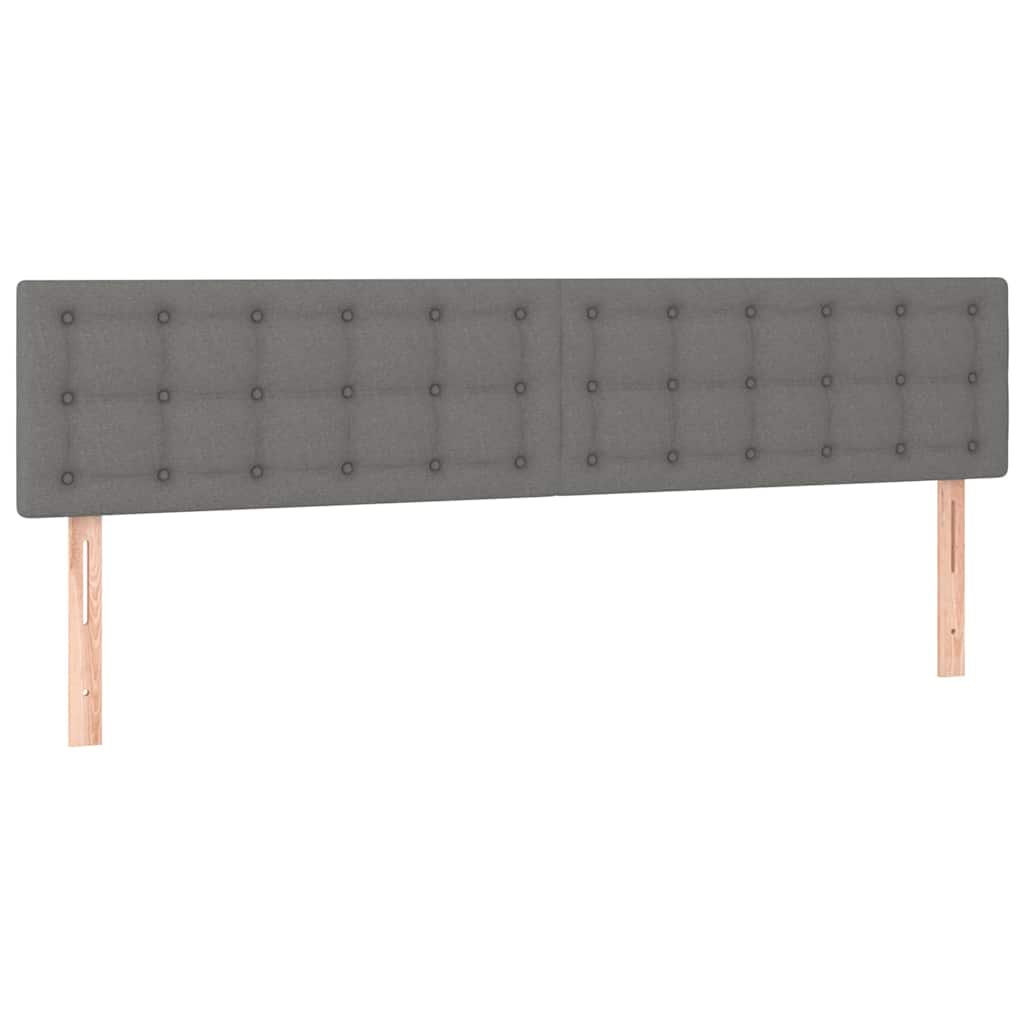 kontinentalseng med madras 120x190 cm stof mørkegrå