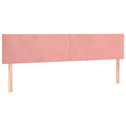 kontinentalseng med madras 120x190 cm velour lyserød