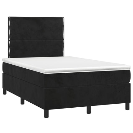 kontinentalseng med madras 120x190 cm velour sort