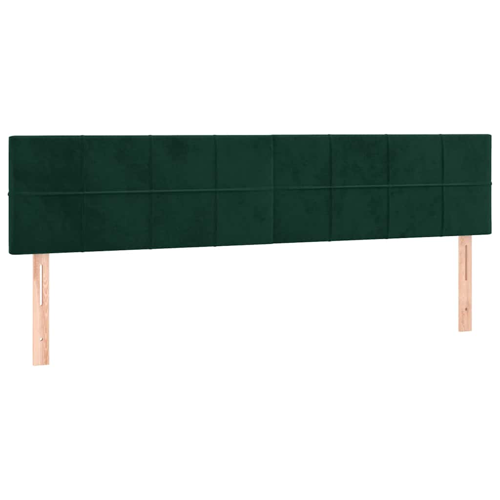 kontinentalseng med madras 120x190 cm velour mørkegrøn