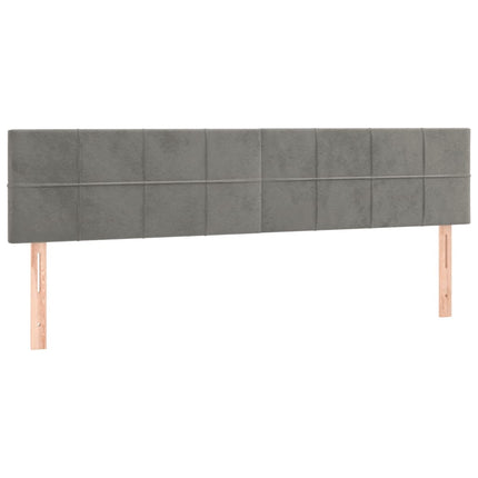 kontinentalseng med madras 120x190 cm velour lysegrå