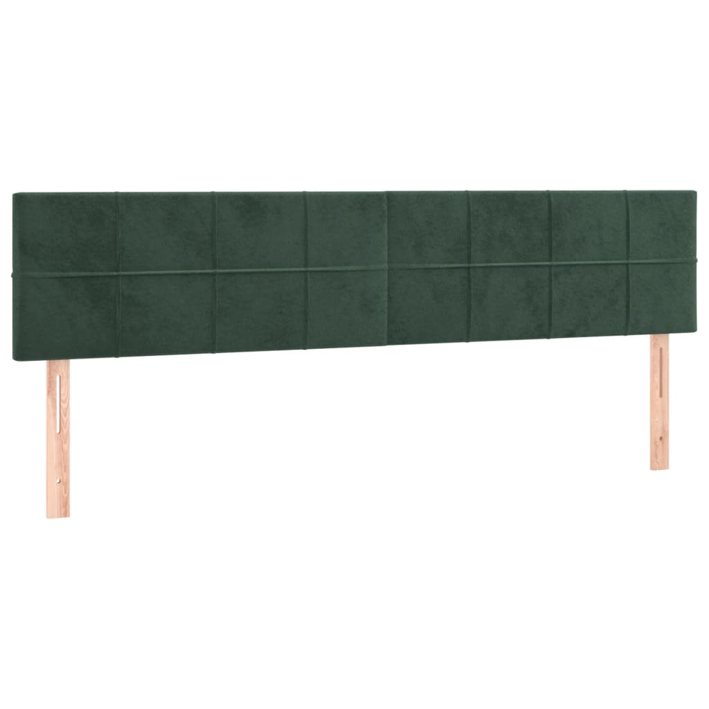 kontinentalseng med madras 120x190 cm velour mørkegrøn