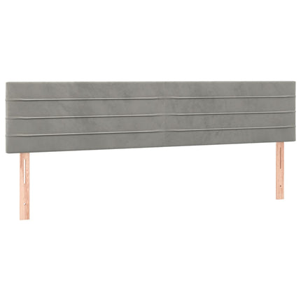 kontinentalseng med madras 120x190 cm velour lysegrå