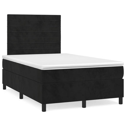 kontinentalseng med madras 120x190 cm velour sort