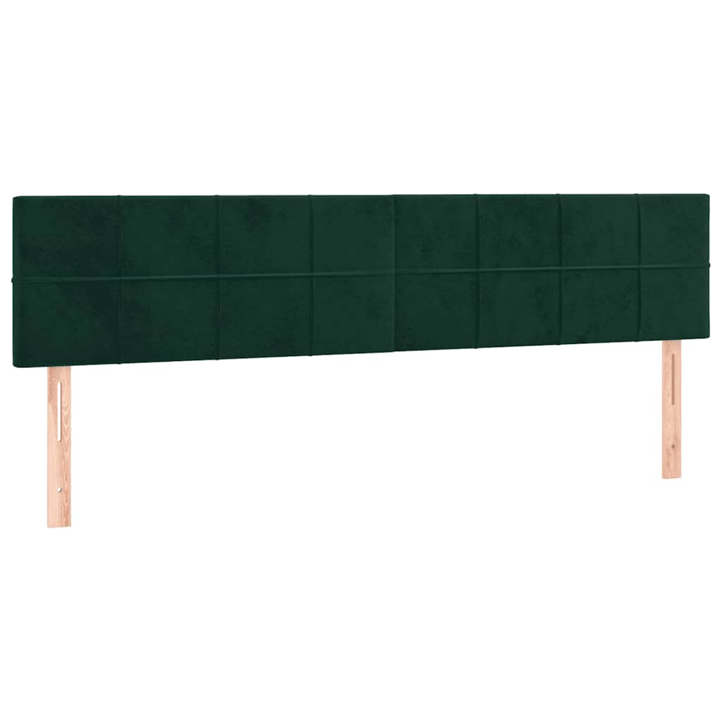 kontinentalseng med madras 120x190 cm velour mørkegrøn