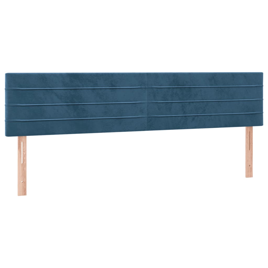 kontinentalseng med madras 120x190 cm velour mørkeblå
