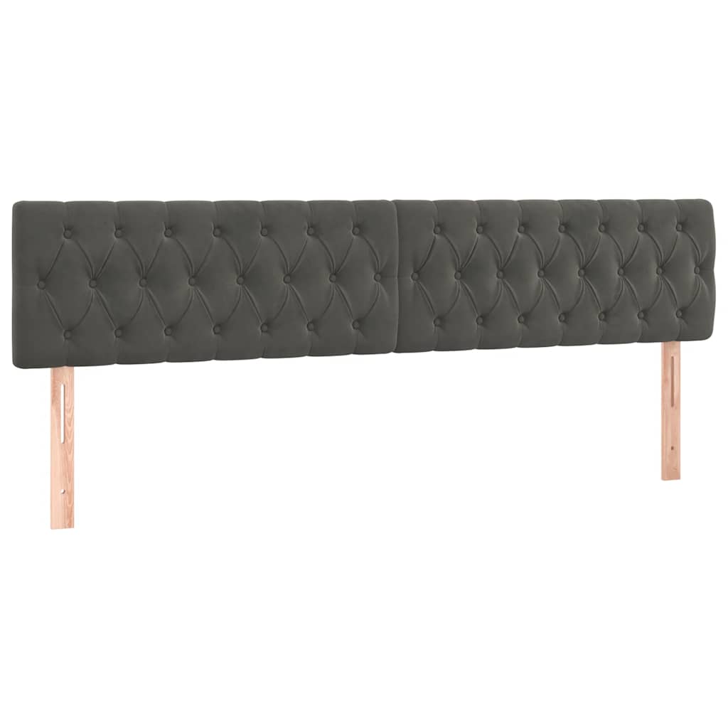 kontinentalseng med madras 120x190 cm fløjl mørkegrå
