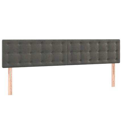 kontinentalseng med madras 120x190 cm fløjl mørkegrå