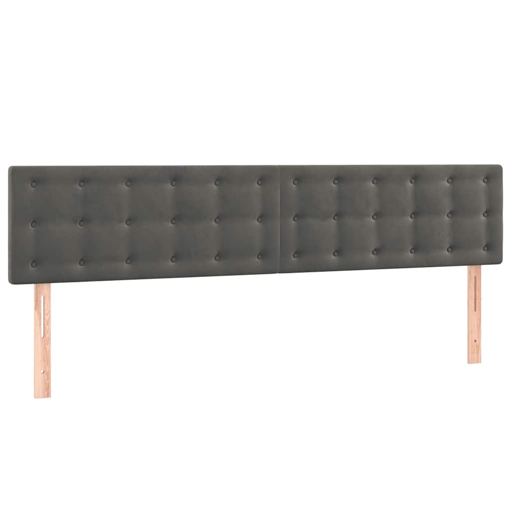 kontinentalseng med madras 120x190 cm fløjl mørkegrå