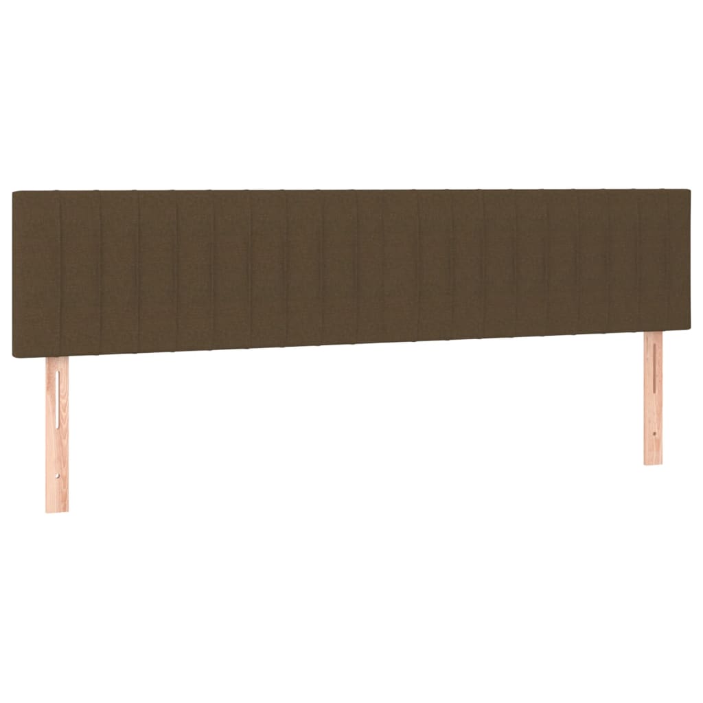 kontinentalseng med LED-lys 120x190 cm stof mørkebrun